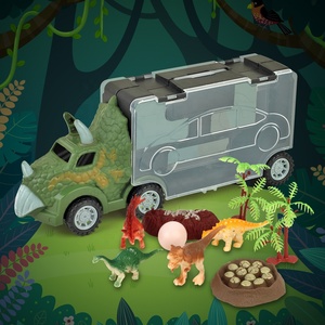 Set Gioco Camion Trasporto Dinosauri con Ruote Libere, Veicolo Giocattolo con Figure di Dinosauri - Product Image 2