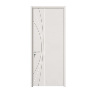 2025 5mm marca hueca 6 paneles blanco pintado Primer baño Wpc puerta Interior de madera maciza con cerradura inteligente - Product Image 5
