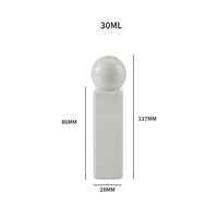 Vente chaude Bouteille de parfum en verre carrée Vaporisateur Bouteille de parfum verte 30ml 50ml 100ml Bouteille de parfum vide avec bouchon
