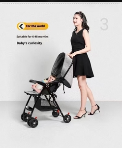 Carriolas de Acero para Bebés, Ligeras, Enfocadas en la Seguridad, Cinturón de Seguridad de 3 Puntos, Plegables, Capacidad de Carga de 20 kg, para Niños Pequeños de 3 Años - Product Image 4