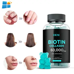 Oem/ODM/OBM Halal Biotin Gummy tóc Vitamin tổng hợp Gummies tăng trưởng tóc bổ sung Biotin Gummies cho nam giới