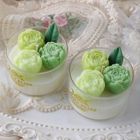 Bougies parfumées originales en forme de pivoine 3D, élégantes et uniques, avec logo personnalisé, pour boutique, Thanksgiving, Diwali