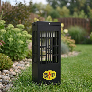 <b>Solar</b> <b>Powered</b> Mosquito Killer <b>Lamp</b> Outdoor Waterproof LED Light For Garden Courtyard Villa Park Electric 220V Black Stainless - Product Image 1