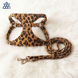 Leopard Print Pet <b>Harness</b> Adjustable Oxford Cloth Chest Strap For Small <b>Medium</b> <b>Dogs</b> Cats - Product Image 2