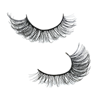 Cils faux en vrac, cils naturels en faux vison, bande complète 3D, avec boîte personnalisée