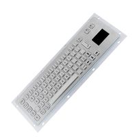 Clavier mécanique industriel de bureau 392*110 cm, IP65, métal, avec pavé tactile, 65 touches, filaire, standard, anti-poussière, en acier inoxydable, PS/2, USB