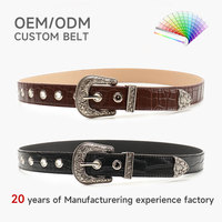 Ceinture décorative pour femme, style rétro vintage, trois pièces, avec boucle sculptée en alliage, polyvalente pour jeans, accessoire Y2K transfrontalier toutes tendances
