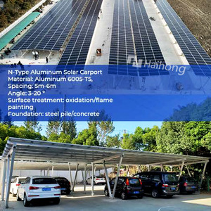 Estacionamiento solar para automóviles Estacionamiento solar Solución simple y segura Riel solar Soporte de panel solar de aluminio - Product Image 4