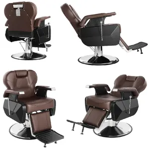 Cheapest barber chair ship from US hairdressing salon chairs brown hair salon equipment