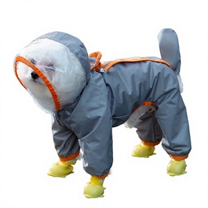 Imperméable solide pour <span class=keywords><strong>chien</strong></span>, transfrontalier, avec panneau transparent à bords mats et ouverture pour la queue, pour chiens de petite/moyenne taille (races Teddy) - Toutes saisons - Product Image 1