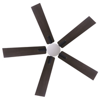 Ventilateur de plafond LED de luxe moderne, construction métallique, moteur DC 220V, télécommande, 5 pales, 6 vitesses, 5 niveaux de luminosité