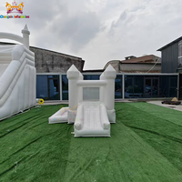 Château gonflable commercial en PVC pour tout-petits, mini château de mariage blanc, piscine à balles, garantie 3 ans, facile à monter