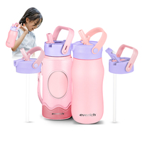 Bouteille d'eau isotherme à double paroi incurvée ergonomique, qualité alimentaire, gourde de sport, plusieurs couvercles brevetés, logo personnalisé, thermos