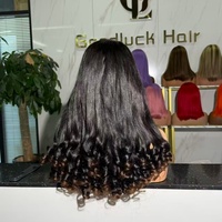 Perruques Goodluck Loose Bouncy Super Double en cheveux humains 100% naturels, perruques Lace Front sans colle
