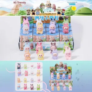 Boîte aveugle12 pièces PVC boîte aveugle photo poupée à la mode mignon Kawaii dessin animé porte-clés petit pendentif bijoux en gros - Product Image 5