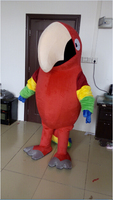 Costumes de mascotte de perroquet rouge en peluche coloré à grande becquetée, personnalisés par Blue Sky Toys, pour adultes, pour les fêtes de Noël