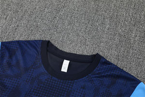 Uniformes de Fútbol de Verano, Conjunto de Entrenamiento de Manga Corta, Jersey 25/26 Marsella, Transpirable, Poliéster, Secado Rápido, Cuello Redondo, Unisex - Product Image 5