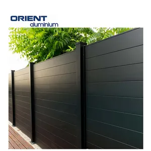 good quality boundary wall aluminum fence modern design aluminum fencing decorative powder coated black aluminum fencing