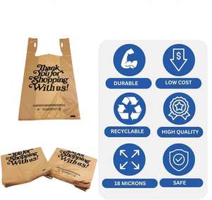 Bolsa de Plástico para Camisetas con Impresión en Negrita 'Gracias', Biodegradable, Resistente, Fácil de Abrir, Personalizable, para Comercios Minoristas y Supermercados - Product Image 6