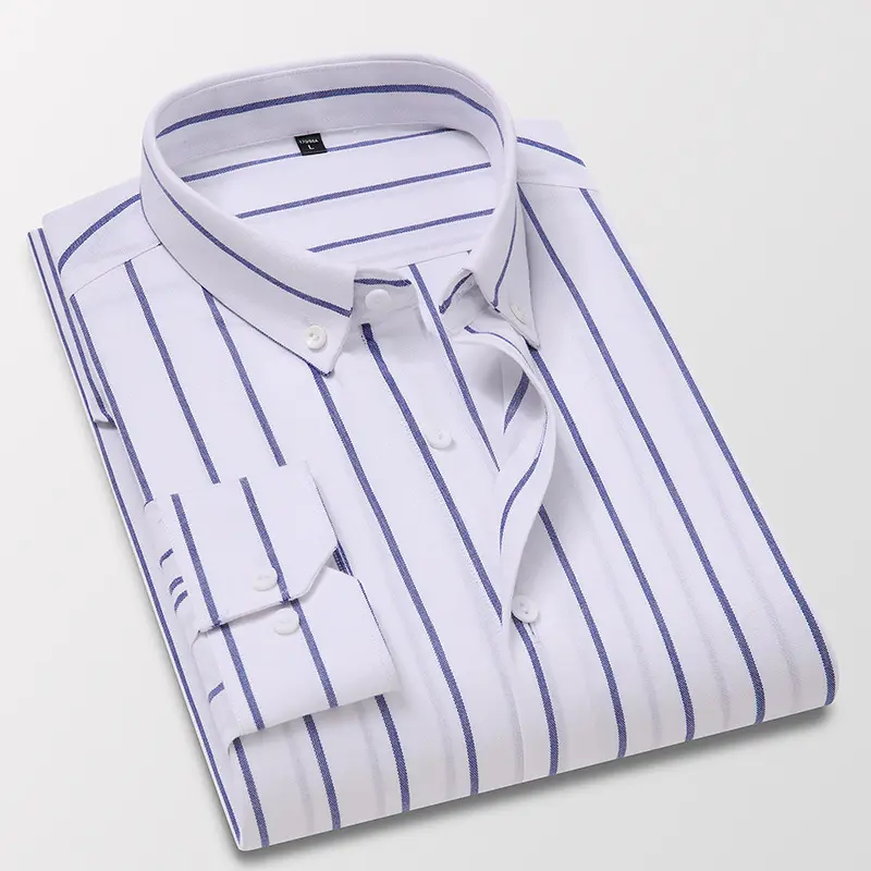 dresses business shirts formal for men's clothing vintage shirts striped full cotton shirt men