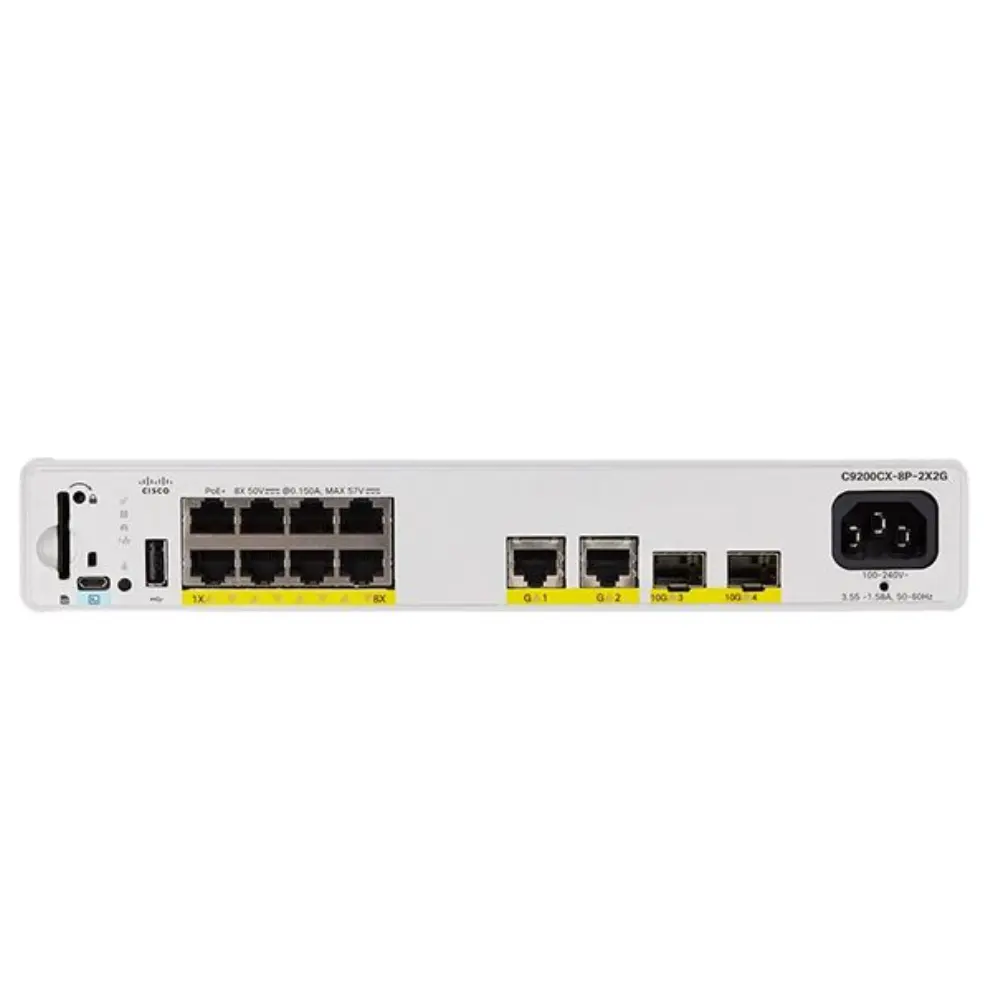 C9200CX-8P-2X2G-A Cisco chất xúc tác 9200cx loạt thiết bị chuyển mạch Cisco chất xúc tác 9200cx 8 cổng 1G, 2x10g và 2x1g PoE + mạng lợi thế