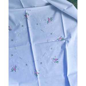 Handmade White <b>Linen</b> Tea Mat Little Roses Embroidered Floral Plant Pattern Custom Washable Disposable <b>Placemat</b> Set Made Cotton - Product Image 1