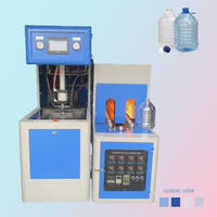 Máquina Sopladora Semiautomática China para Botellas de Agua de 5L de PP/PET con Bomba y Motor