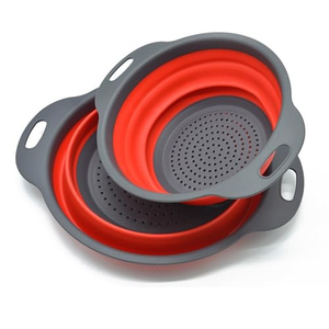 Ensemble d'égouttoirs en silicone avec logo personnalisé OEM ODM, panier de drainage de cuisine réutilisable - Product Image 1