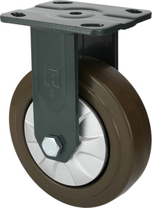 Roda Giratória de Borracha Durável e Resistente de 6, 8, 10 Polegadas, Capacidade de 250kg, 300kg, 350kg, Cor Marrom - Product Image 3