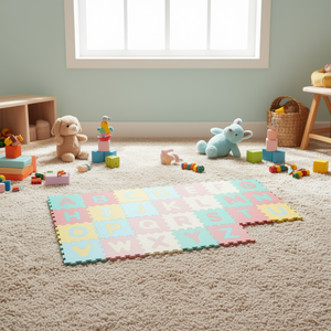 Pastel <b>Letter</b> Puzzle Mat 26 Pieces Alphabet Learning Toy for Kids Playmat - Product Image 3