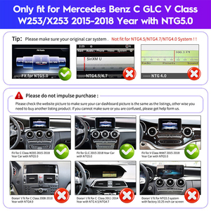 Lecteur multimédia de voiture avec écran tactile Android 12,3 pouces, navigation <span class=keywords><strong>Google</strong></span>, CarPlay pour Mercedes C W205 GLC X253 2015-2019 - Product Image 6