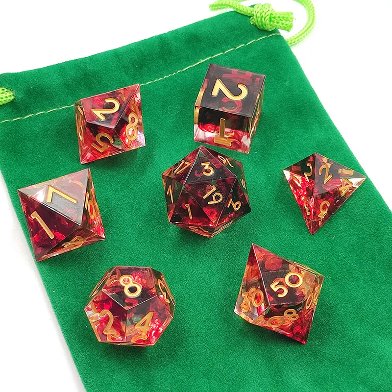 Custom mini polyhedral dice 14mm resin D4 game dice