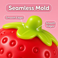 Jouet anti-stress en PU souple en forme de fraise à remontée lente pour enfants et adultes