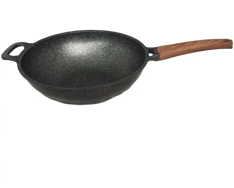 32 cm 32 cm döküm alüminyum döküm çin wok