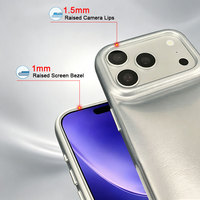 Coque de téléphone tendance style coussin gonflé, épaisse et souple, avec motif interchangeable, ajustement parfait pour iPhone 15 Pro Max, coque anti-friction douce pour la peau