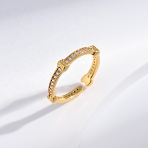 factory price plata 925 sterling silver zircon 24k gold <b>rings</b> minimalist zircon woman fashion <b>dainty</b> stacking cheap finger <b>ring</b> - Product Image 5