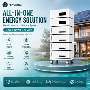 11KW 25KWH All in One Home Solar Energy Storage Set Stackable <b>Battery</b> Single Phase 220V Hybrid Home <b>UPS</b> System - Product Image 1