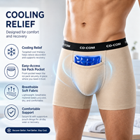 Calzoncillos bóxer con bolsa de hielo refrescante para hombre, ropa interior térmica, tela tecnológica a prueba de sauna, ajuste flexible, bolsillo ergonómico
