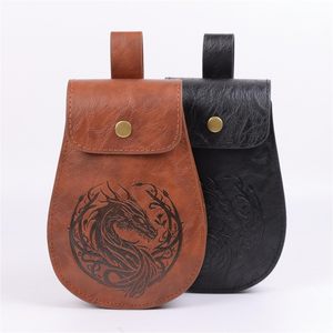 Pochette médiévale personnalisée en similicuir, sac banane <span class=keywords><strong>Viking</strong></span> gaufré, accessoire SCA LARP Cosplay unisexe, en stock, livraison directe usine - Product Image 5