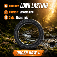 Pneu de vélo électrique/scooter en caoutchouc massif tubeless 14x2.125 36V, usage sportif, forte adhérence, protection anti-crevaison, durable