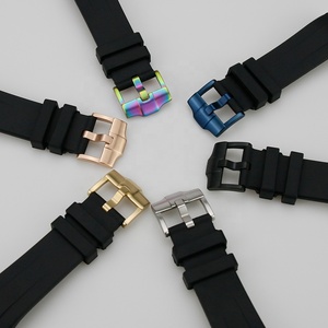สายนาฬิกา SKX007 สีดำ ทำจากยางวัลคาไนซ์ พร้อมหัวเข็มขัดแบบแข็ง ขนาดรู 1.8 มม. 2.5 มม. ความกว้าง 22 มม. - Product Image 2