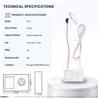Interrupteur à détecteur de mouvement radar micro-ondes 12V/24V DC pour miroir LED, contrôleur de lumière automatique sans contact 2m