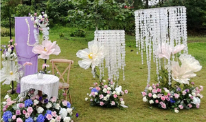 Ensemble de décoration de mariage LANJO Forest, pièces naturelles en nacre et mica pour fond de plafond et cordes de carillons éoliens d'entrée - Product Image 4