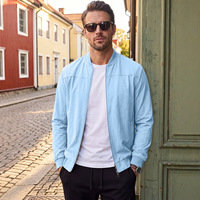 Nouvelle veste de baseball homme style américain 2026, couleur unie, avec fermeture éclair et poches latérales, séchage rapide, pour l'automne