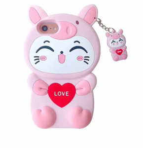 Custodia per telefono 3D Love Cat Cartoon per <span class=keywords><strong>iPhone</strong></span> 14 13 12 11pro X XS Max XR 8 7 Plus 6 <span class=keywords><strong>Cover</strong></span> in Silicone morbido 6SP - Product Image 6