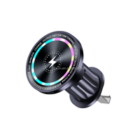 Support de téléphone magnétique à chargement rapide XK108-15 W avec LED intégrée pour tableau de bord, bureau, voiture, boîte OTP AC/DC flexible