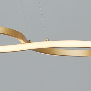 Décoratif pour la maison Salon Moderne Hôtel Suspension Suspension Nouveau Design Aluminium Luxe <span class=keywords><strong>Vague</strong></span> Led <span class=keywords><strong>Lustre</strong></span> - Product Image 6
