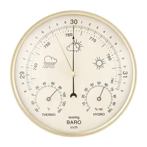 Endüstriyel kullanım profesyonel 180mm barometre analog metal termometre higrometre