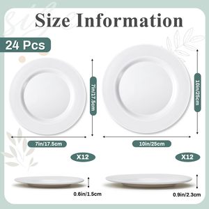 Bộ đồ ăn bằng melamine màu trắng, bền chắc, chất lượng tốt, có thể tùy chỉnh logo, dùng cho sự kiện, cho thuê. - Product Image 5