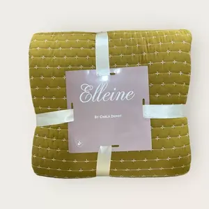 Juego de Edredón Bordado Premium Elleine de 3 Piezas, Tamaño Doble, Patrón Geométrico de Algodón, Ropa de Cama para Toda Temporada - Product Image 4